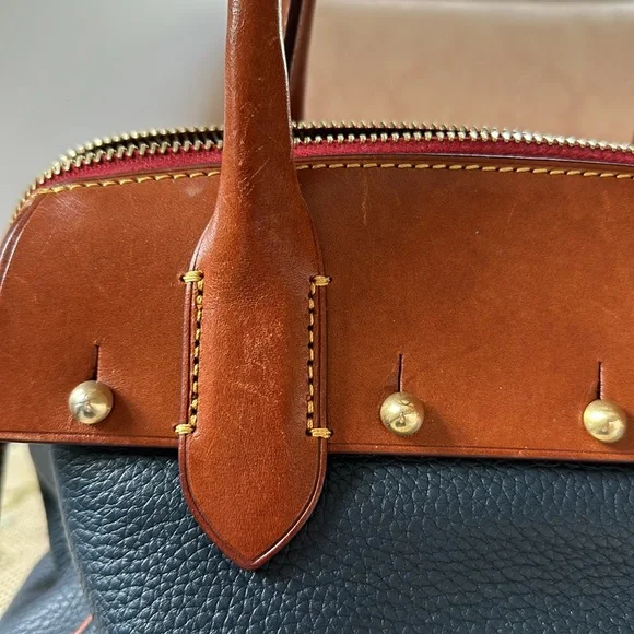 Dooney & Bourke Navy Leather Bag - Picture 5 of 10